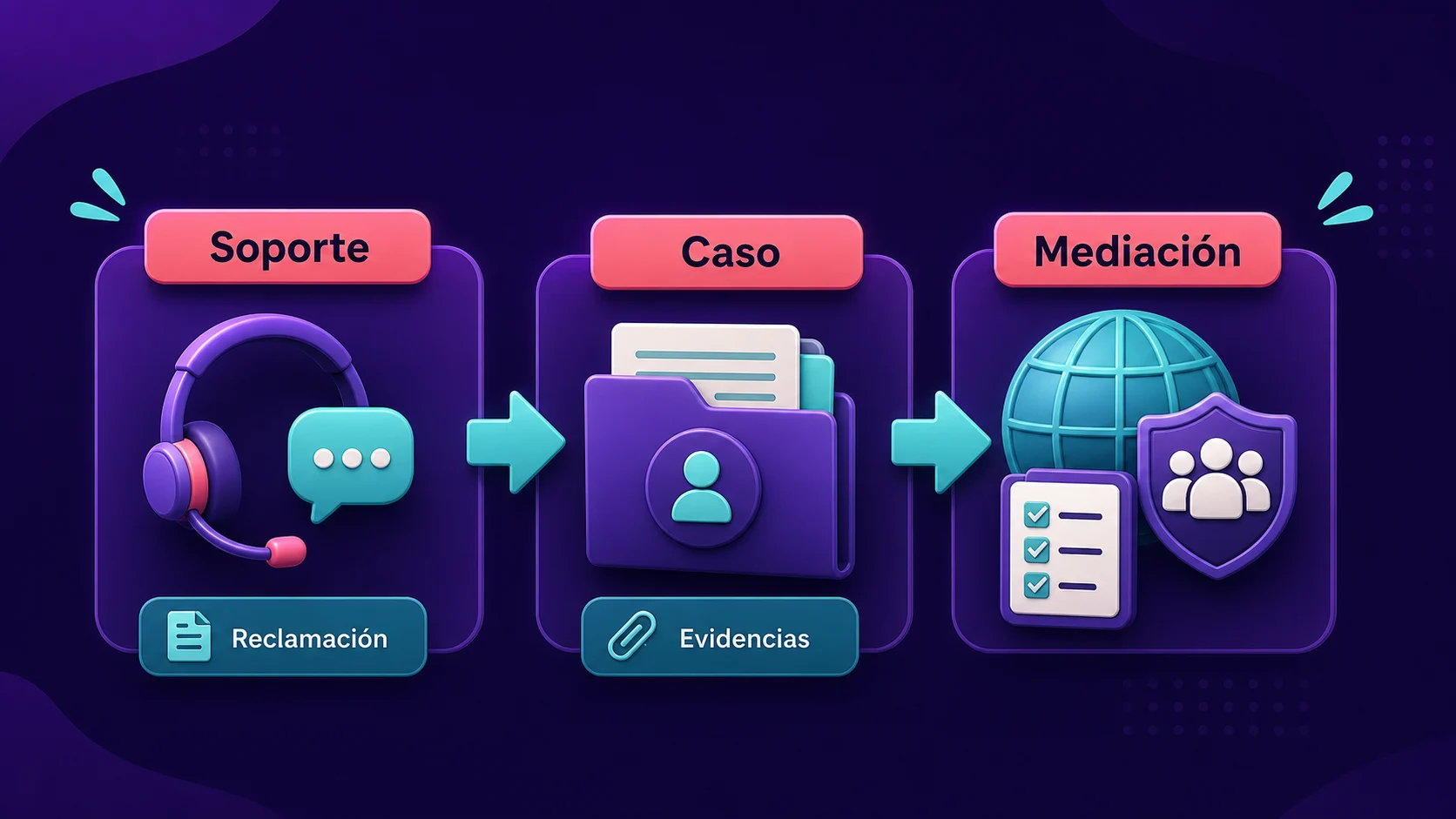 Ficha de reclamación de Spinmama escalada a mediación internacional
