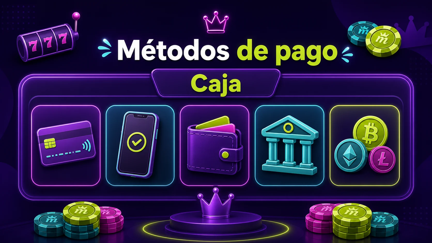 Caja de Spinmama con métodos de pago disponibles para ingresar desde España