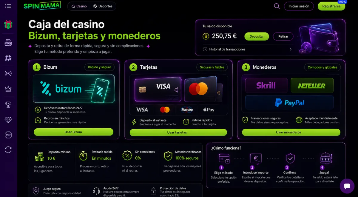 Métodos de pago disponibles para España