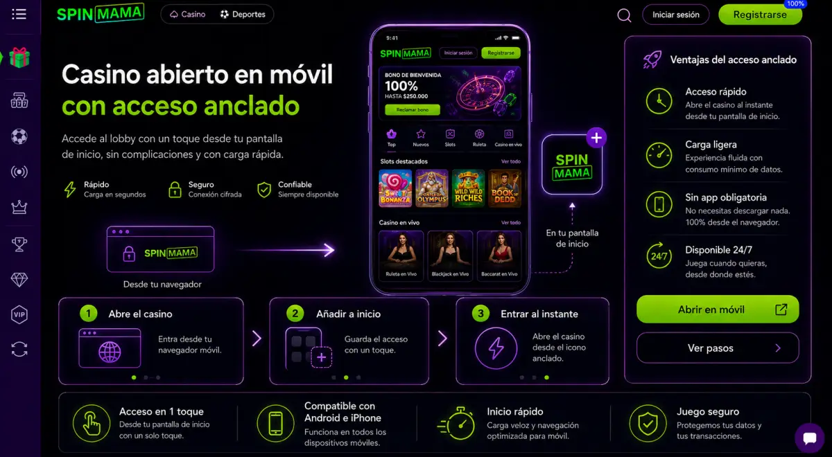 Spinmama en el móvil: aplicación web sin descargas